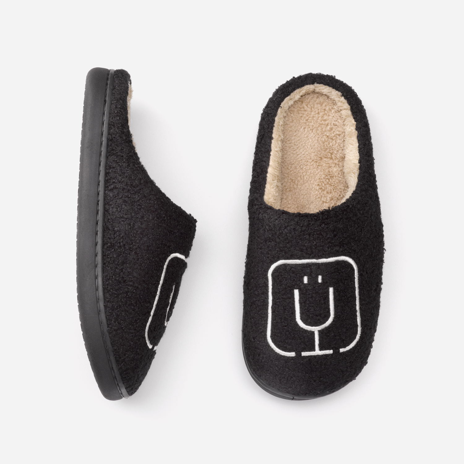 brumate-fuzzy-slippers-black-s8 apparel-slippers-above.png